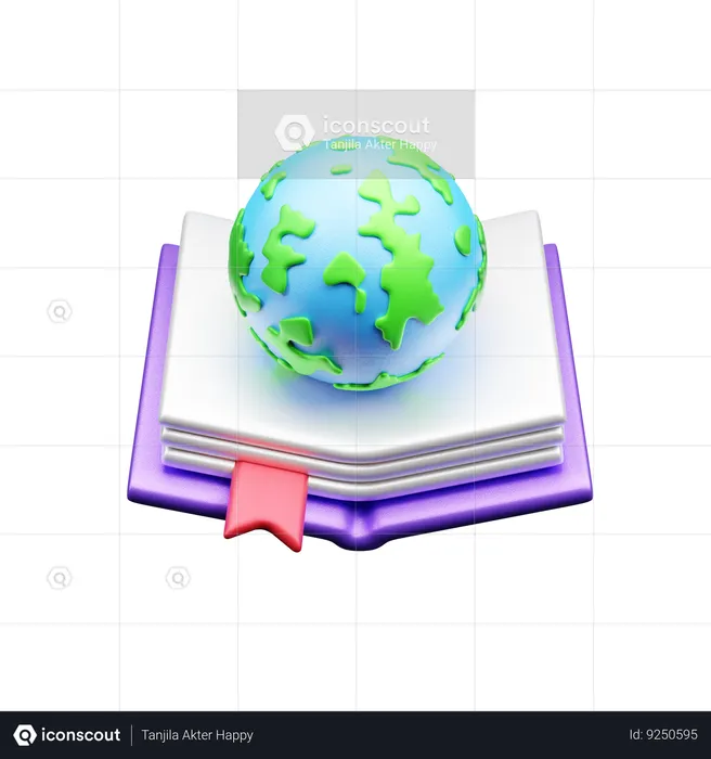 Educação Global  3D Icon