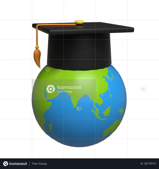 Educação Global  3D Illustration