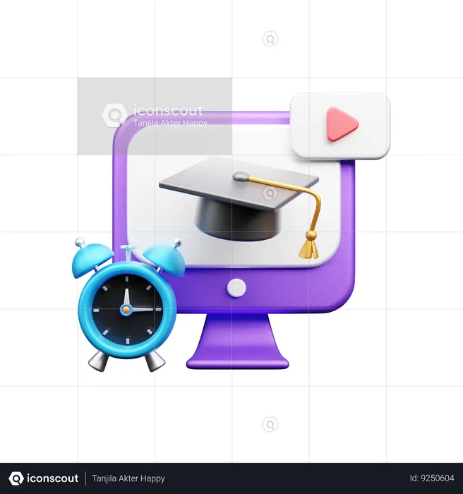 Educação online  3D Icon