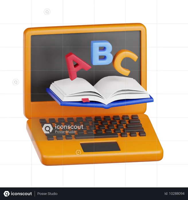 Educação online  3D Icon