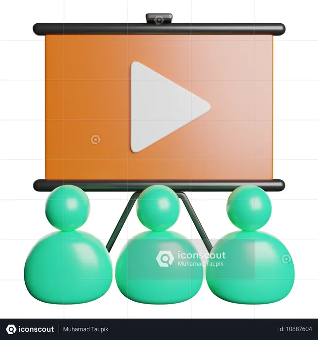 Vídeo educacional  3D Icon
