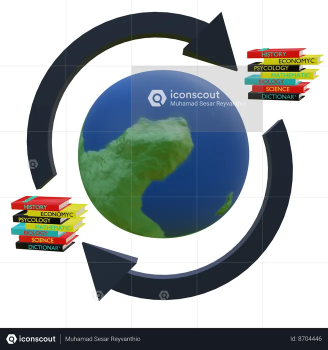 Educación global  3D Icon