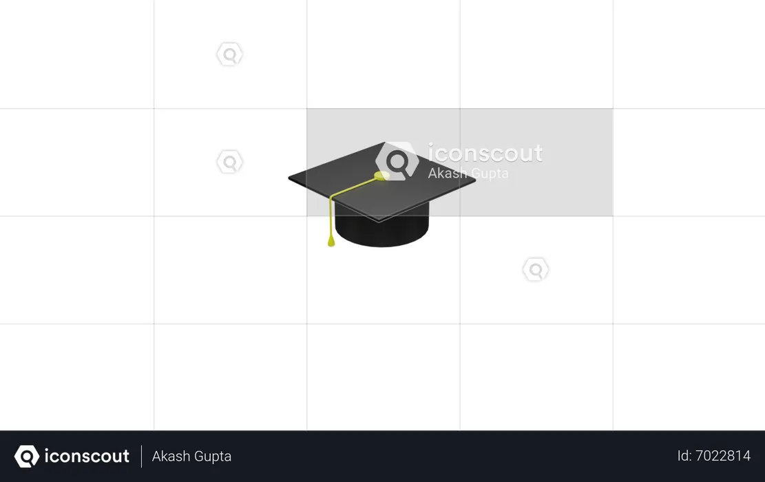 Education cap  3D Icon