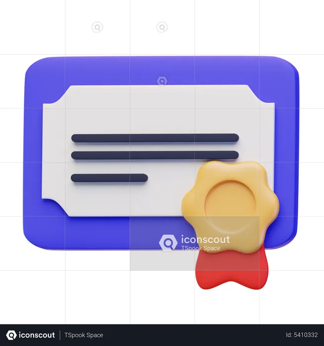 Education Certificate  3D Icon