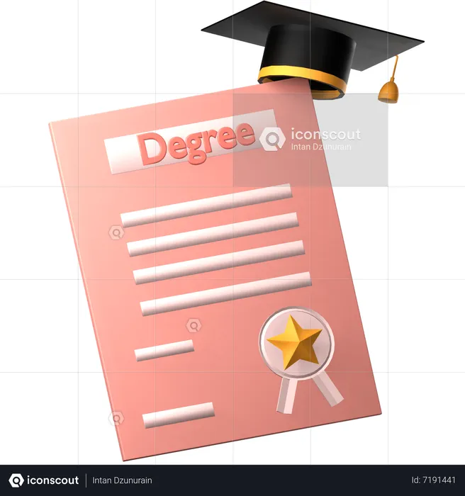 Education Degree  3D Icon