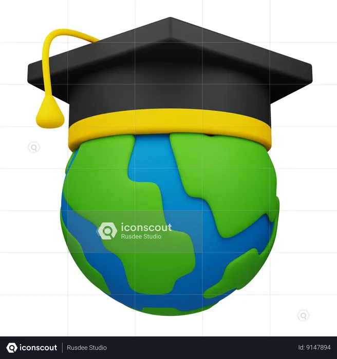 Éducation mondiale  3D Icon