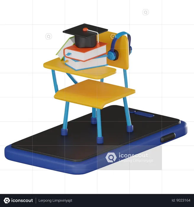 Éducation numérique  3D Icon