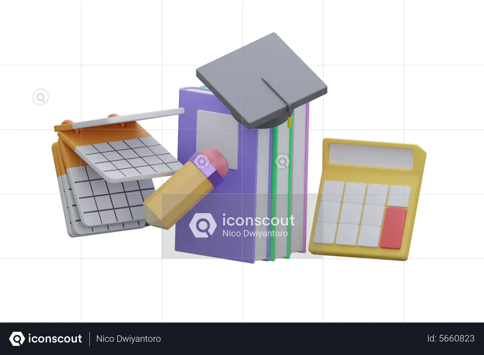 Education Stationery  3D Icon