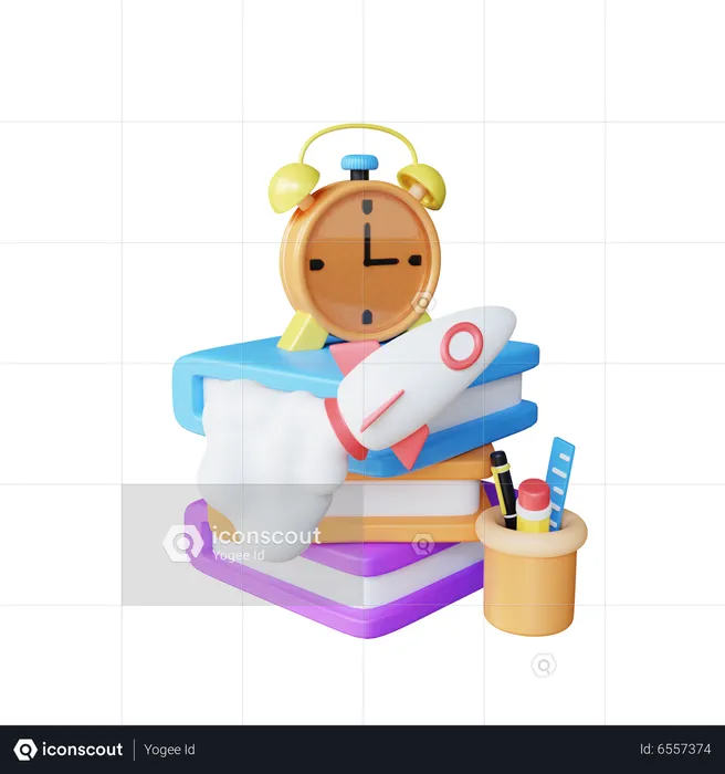Education Time  3D Icon
