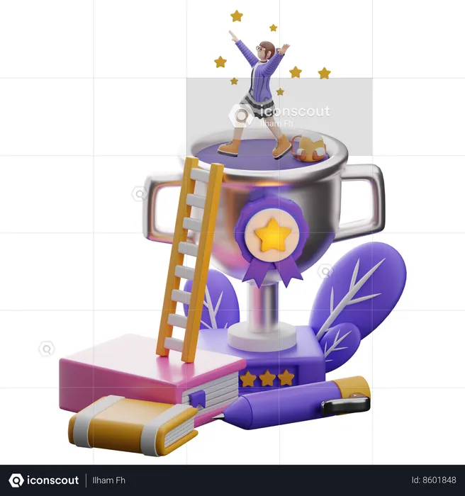 Education Tropy  3D Icon