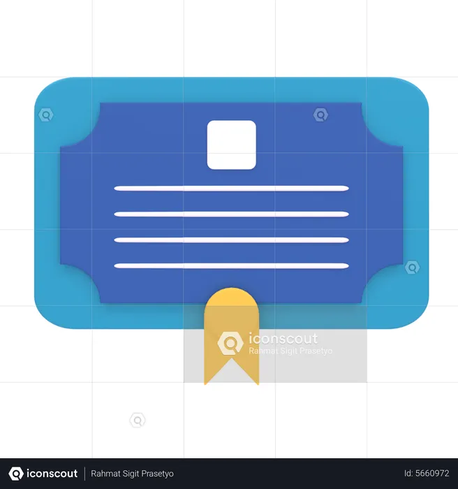 Educational Certificate  3D Icon