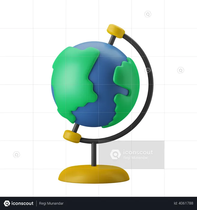 Educational Globe  3D Illustration