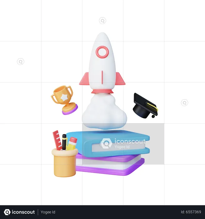Educational Startup  3D Icon
