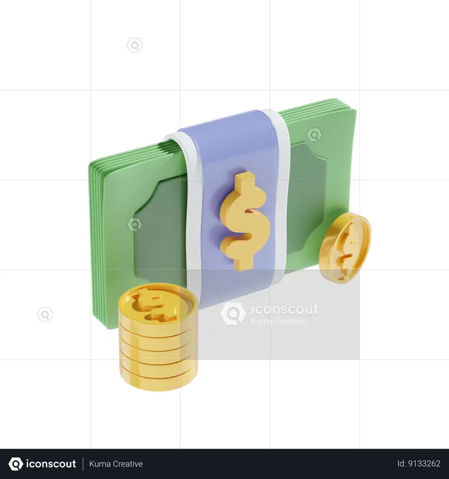 Dinero  3D Icon