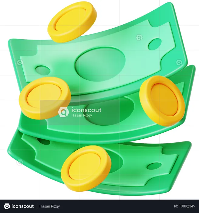 Efectivo y moneda  3D Icon