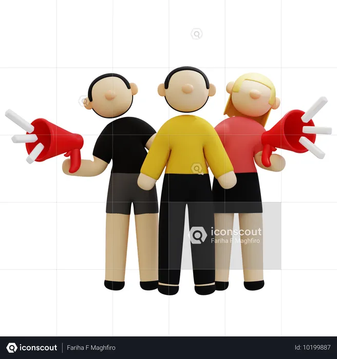 Effective Team Marketing Strategies  3D Icon