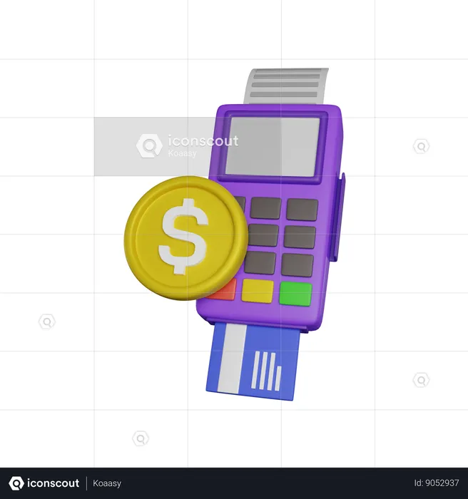 Eftpos Money  3D Icon