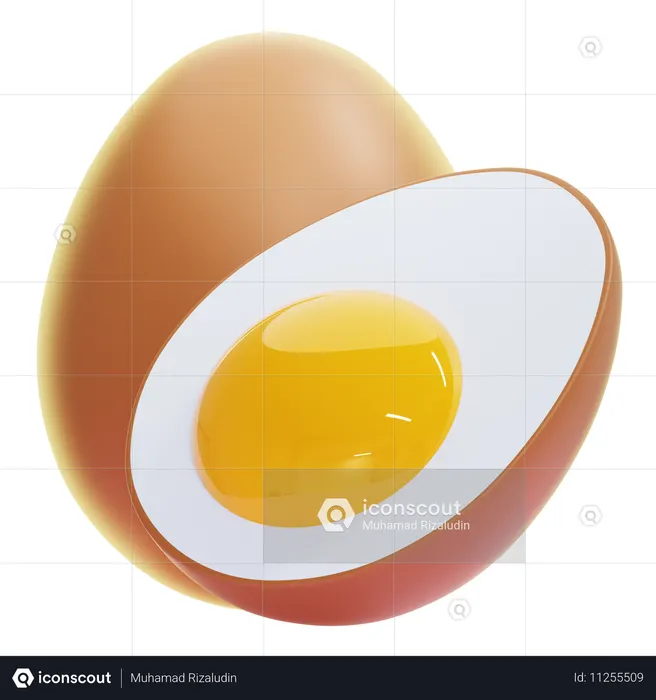 계란  3D Icon