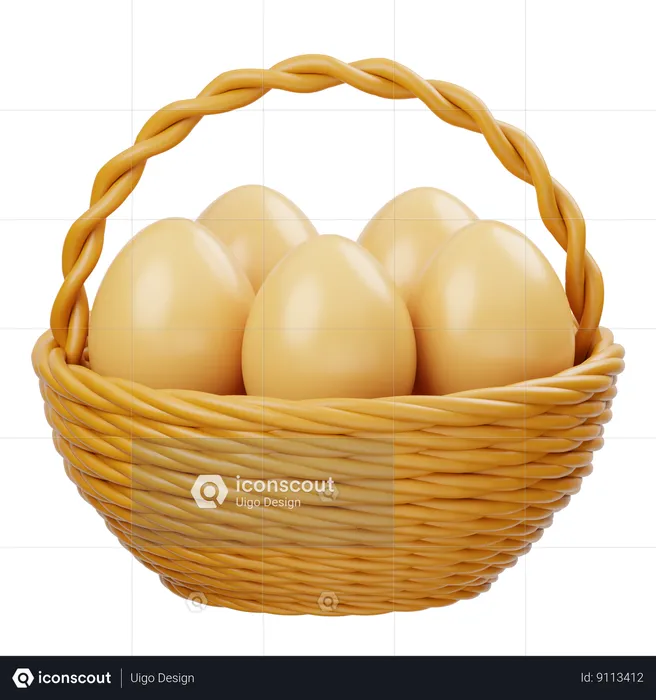 Egg Basket  3D Icon