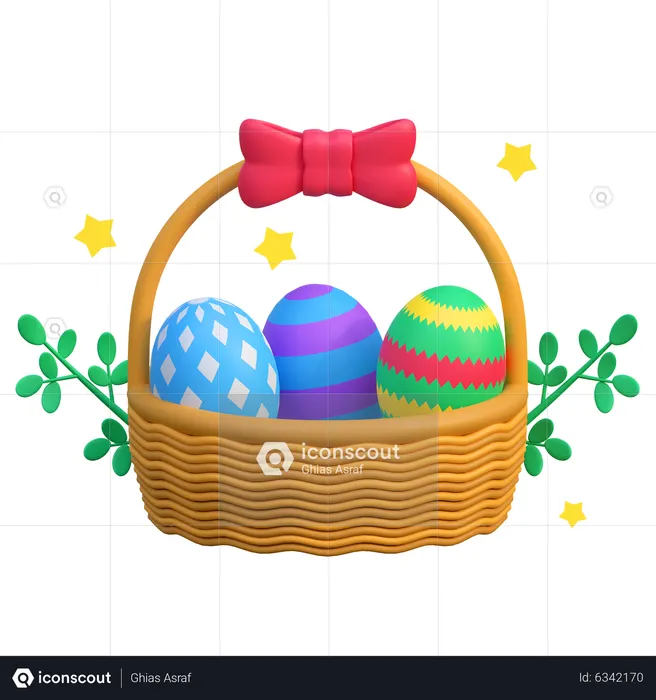 Egg Basket  3D Icon