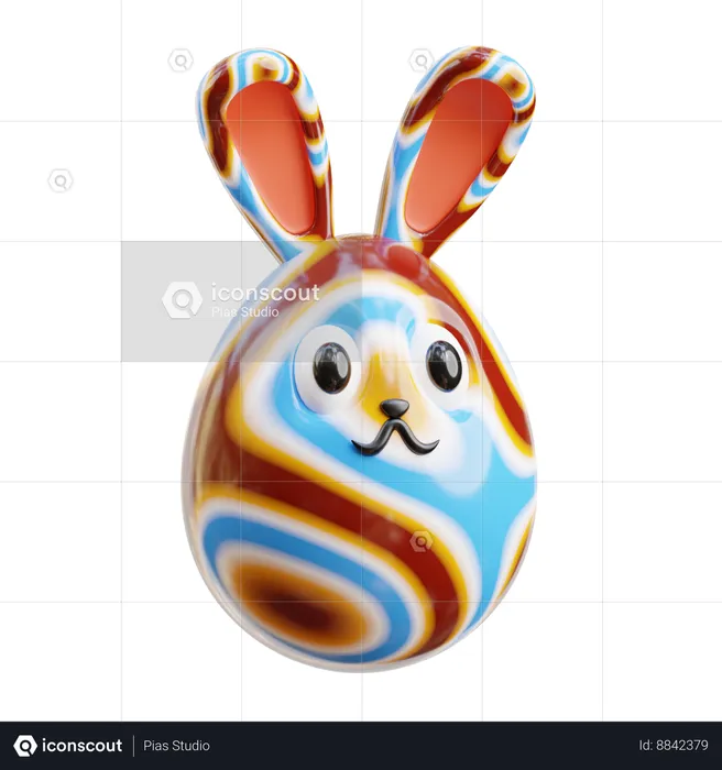Egg Bunny  3D Icon