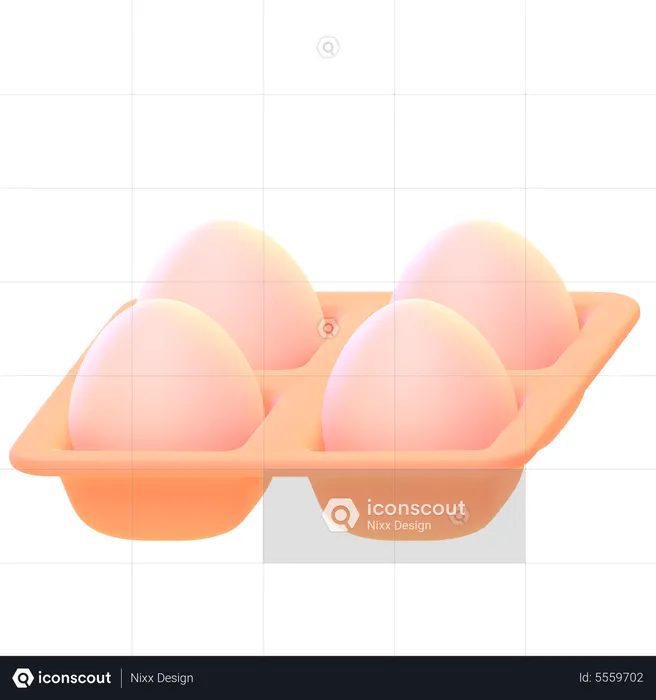 Egg Container  3D Icon