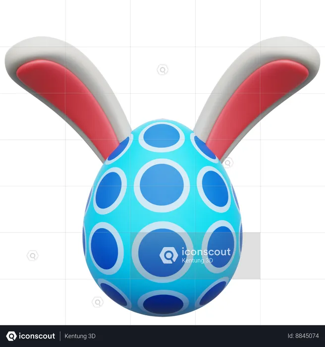 Egg Rabbit Ears  3D Icon