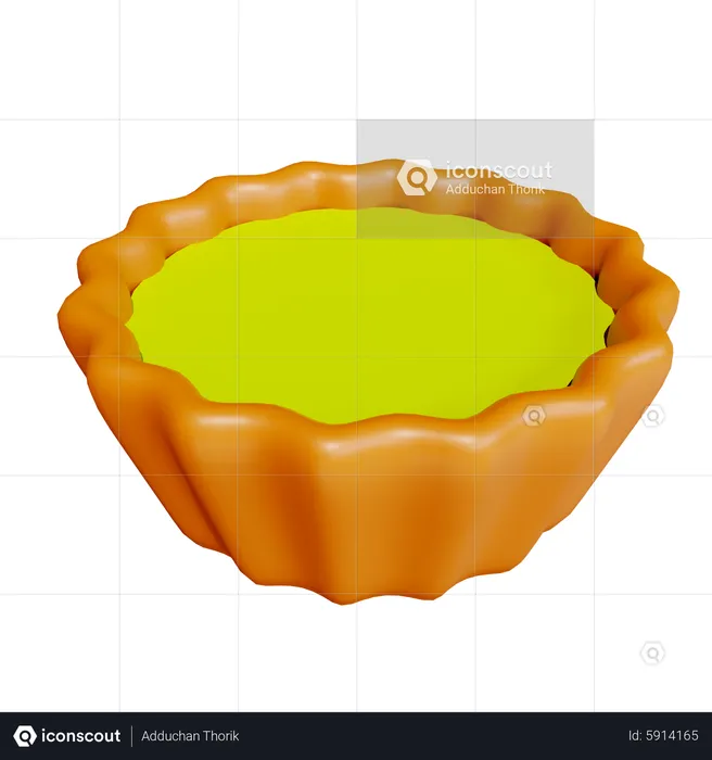 Egg Tart  3D Icon