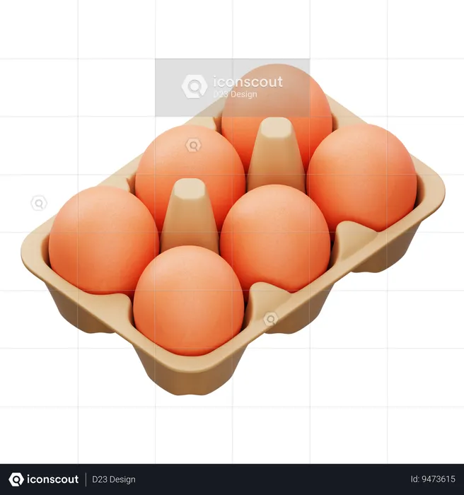 Egg Tray  3D Icon