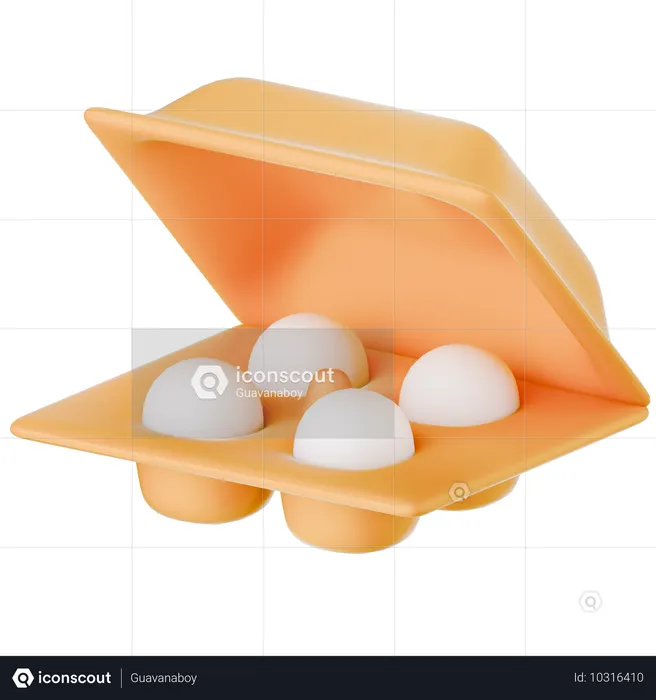 Egg tray  3D Icon