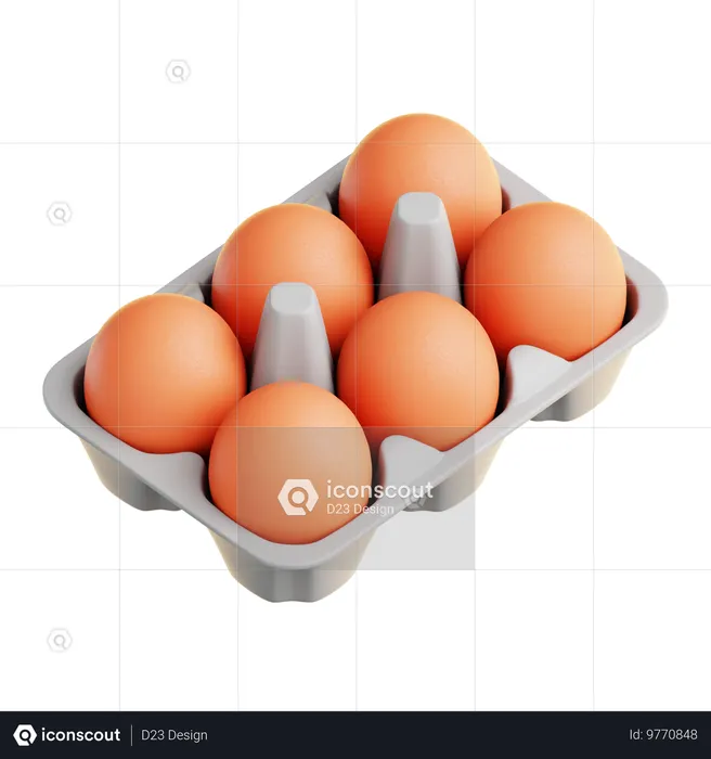 Egg Tray  3D Icon