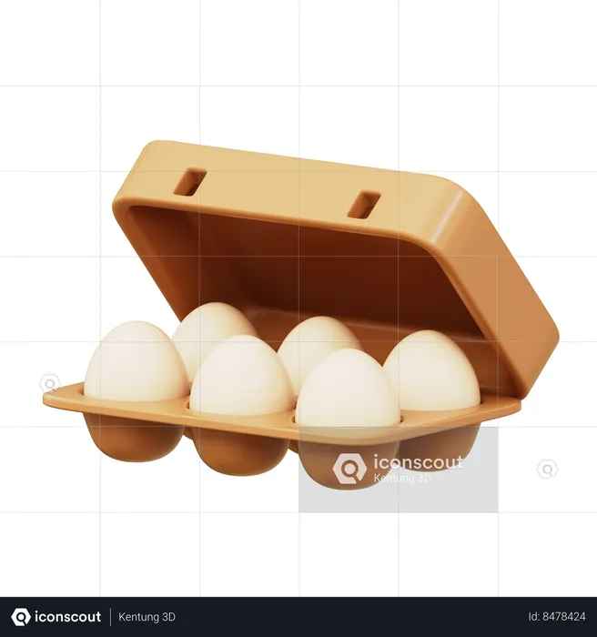 Egg tray  3D Icon