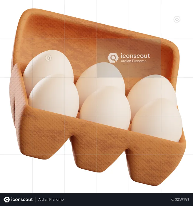 Egg Tray  3D Illustration