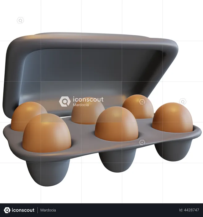Egg Tray  3D Illustration