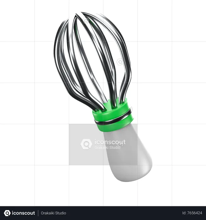 Egg Whisk  3D Icon