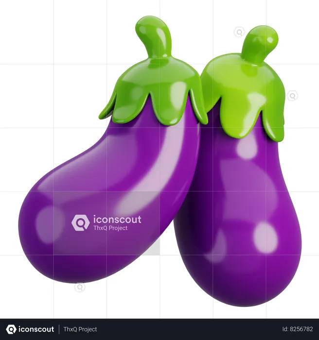 Eggplant  3D Icon