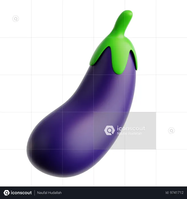Eggplant  3D Icon