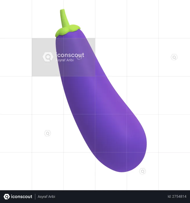 Eggplant  3D Illustration