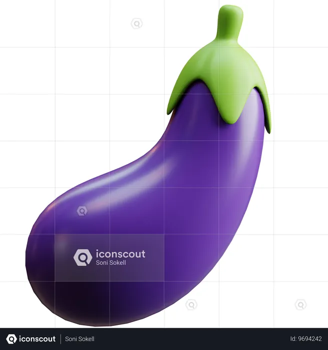 Eggplant  3D Icon