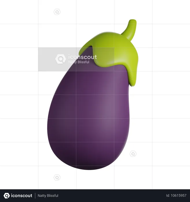 Eggplant  3D Icon