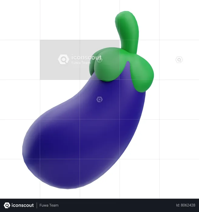 Eggplant  3D Icon