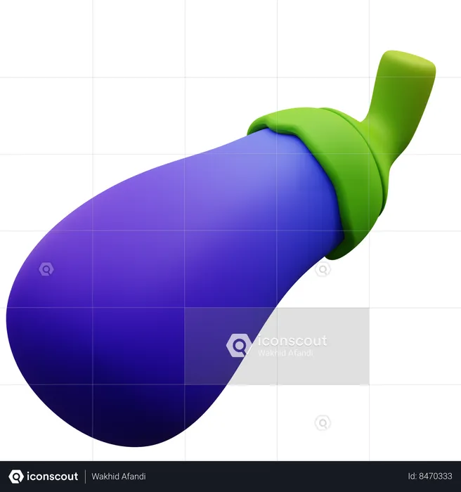 Eggplant  3D Icon