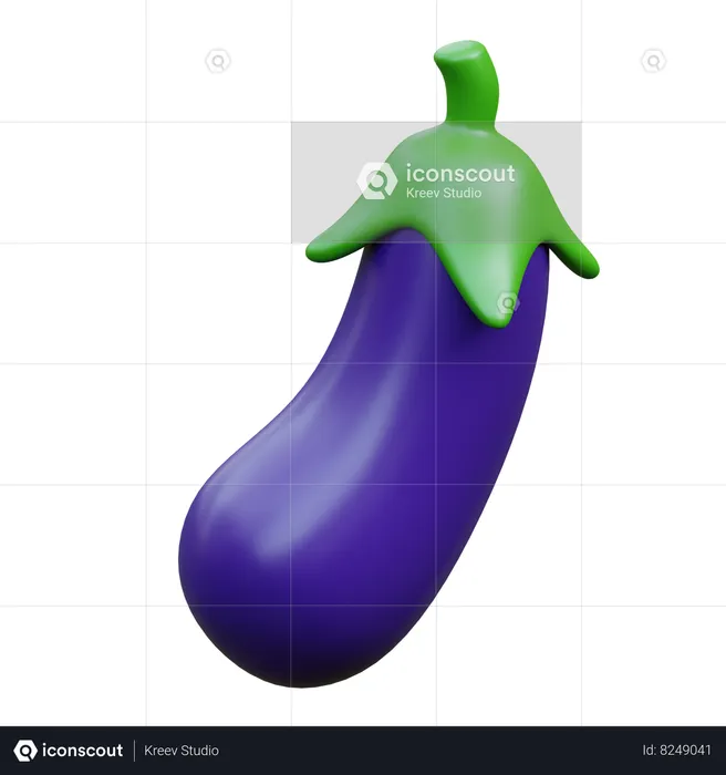 Eggplant  3D Icon