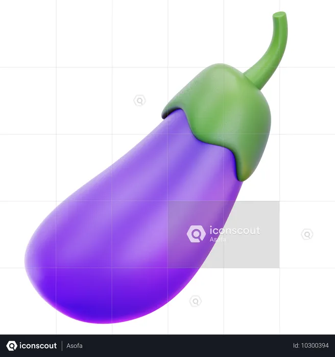 Eggplant  3D Icon