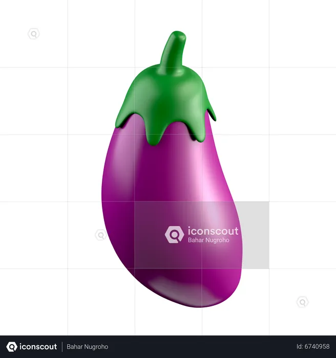 Eggplant  3D Icon