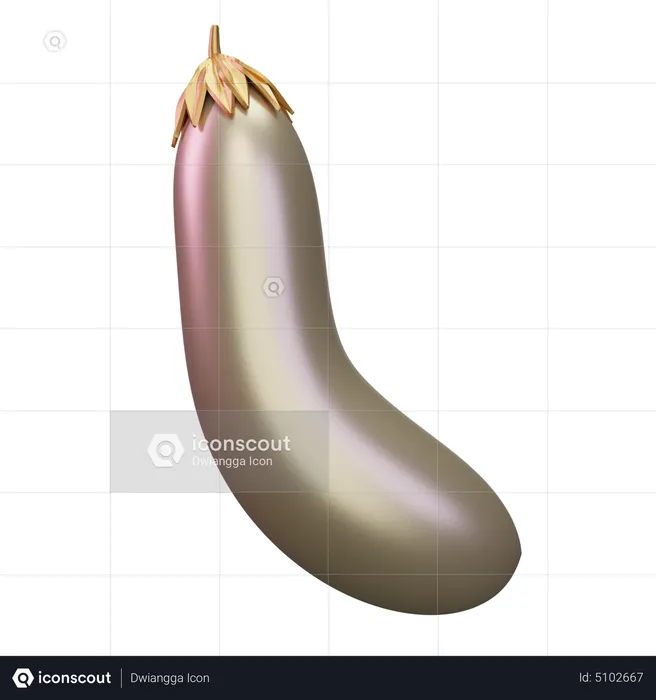 Eggplant  3D Icon