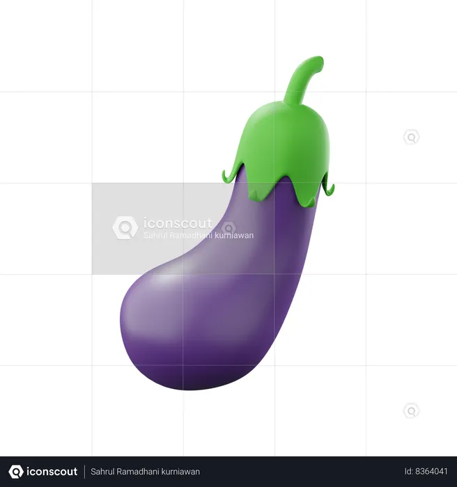 Eggplant  3D Icon