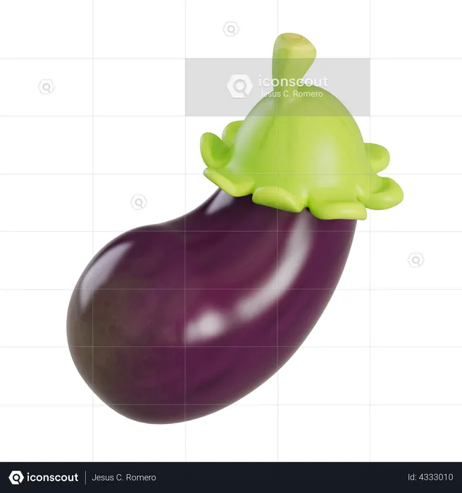 Eggplant  3D Illustration