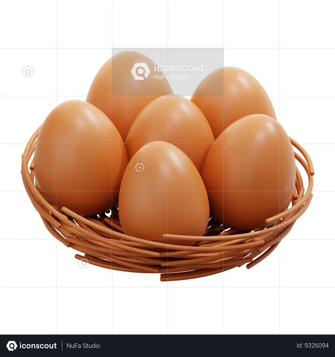 Eggs In The Nset  3D Icon