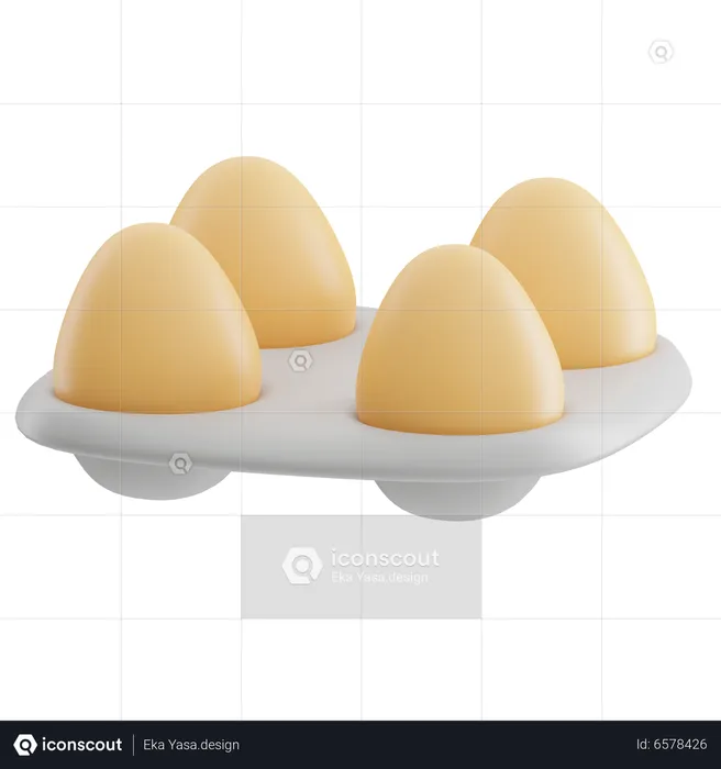 Eggs Tray  3D Icon